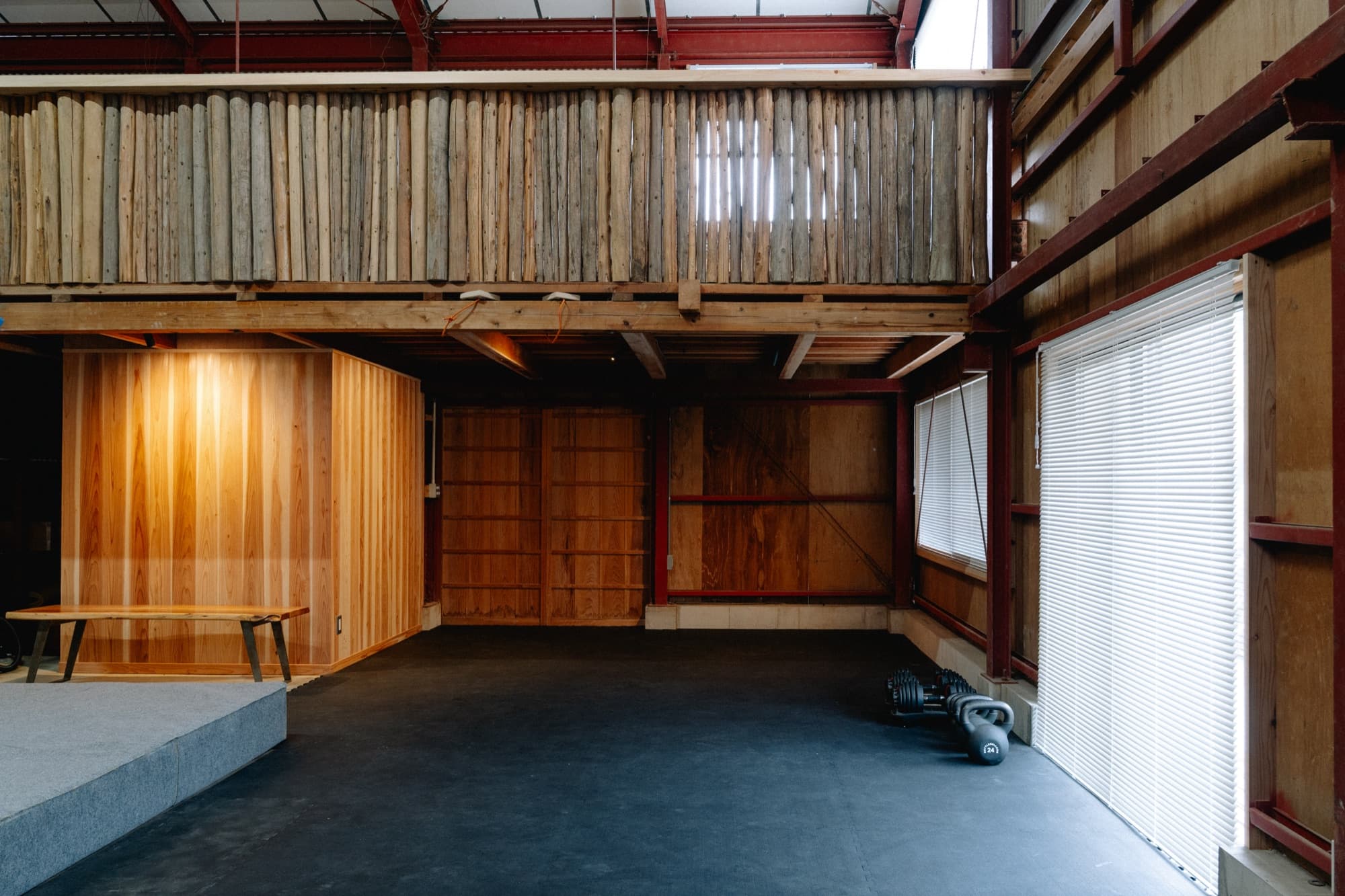 Wide view of the training floor inside the warehouse